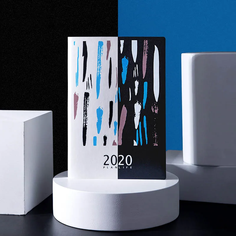 A5 блокнот ежедневник 2020 год Ежемесячный план органайзер Полиуретановая обложка