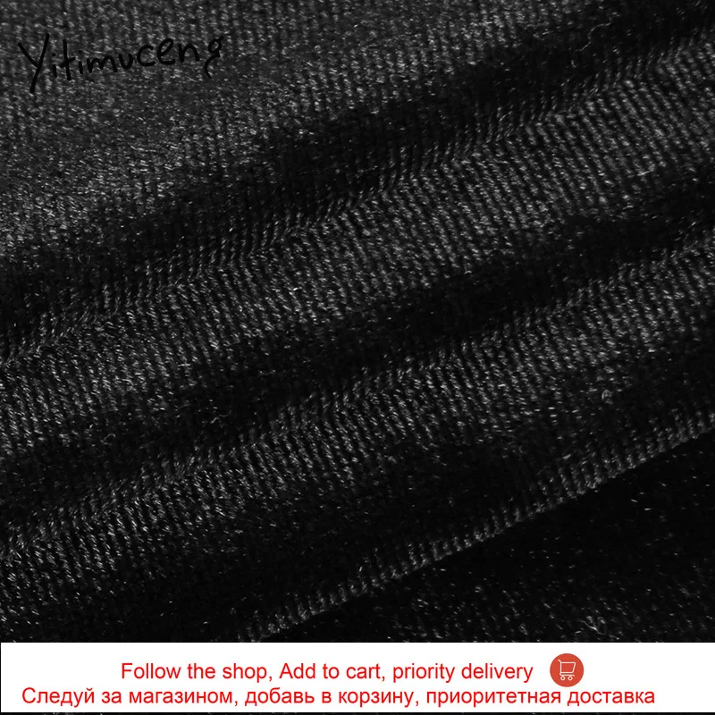 

Yitimuceng Spaghetti Strap Sexy Bandage Dress Spliced Black Partty Pencil Autumn 2021 V-Neck Full Lady Dresses Fashion New