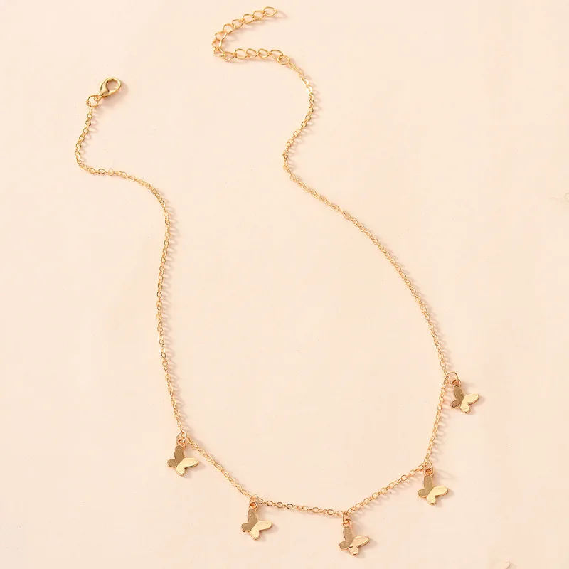 Женское Ожерелье-бабочка 1 шт. изящное колье до ключиц в виде животного из золота
