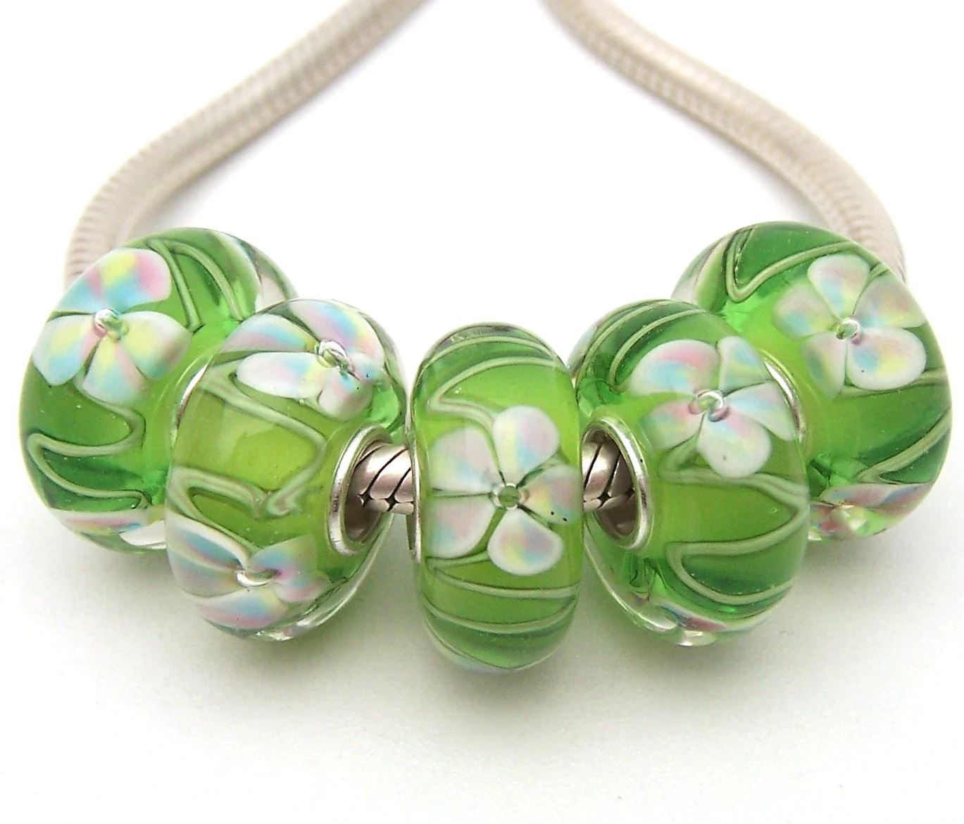 

JGWGT 1225 5X 100% Authenticity S925 Sterling Silver Beads Murano Glass beads Fit European Charms Bracelet diy jewelry Lampwork