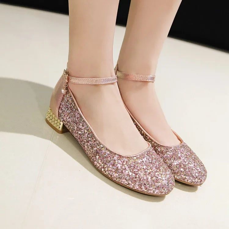 Туфли лодочки женские на высоком каблуке с блестками|Женские туфли| |