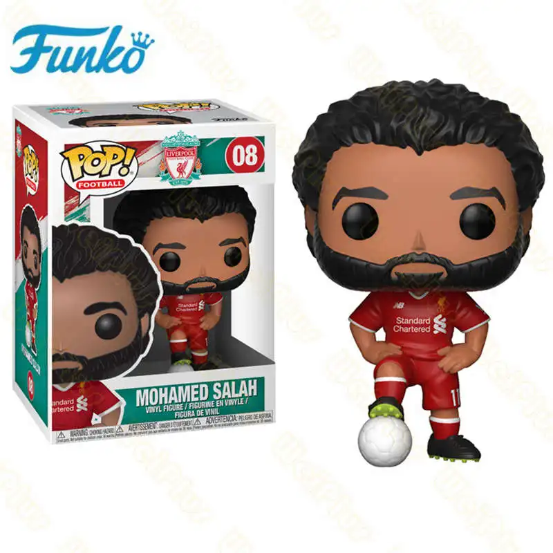 With box-08Salah FUNKO POP, Чемпионат мира по футболу, звезда футбола, robero Manisa RACH, спортивная звезда, фигурка, Коллекционная модель, игрушки для фанатов - Цвет: With box-08Salah