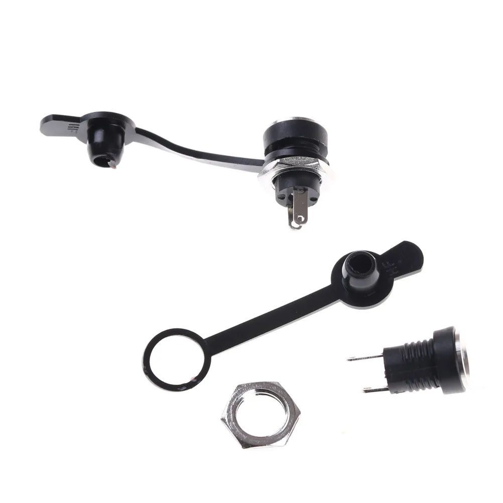 2 шт. 12 В 3 А штекер питания постоянного тока + гнездо водонепроницаемый с гайкой