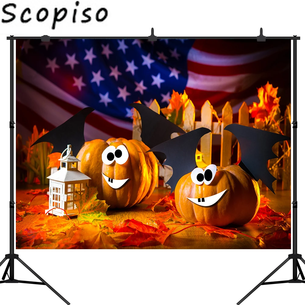 Виниловый фон для студийной фотосъемки с изображением золотистой тыквы в стиле