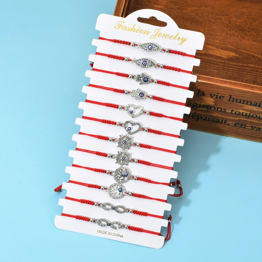 Древо жизни ручной Плетеный Красный браслет косы Турция Дурной глаз удача