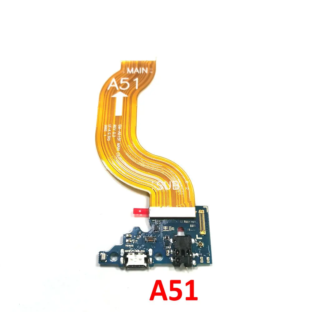 Для Samsung A51 A515 A515F USB зарядная док-плата коннектор материнская плата гибкий кабель