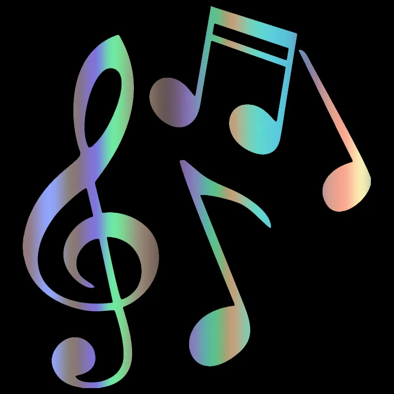 

Car Stickers Treble Folds and Music Fun Car Stickers PVC Decals for Car Bumper Windows 16.5cm*15cm