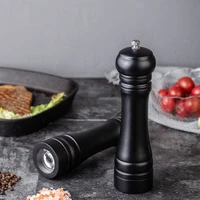 classical oak wood pepper spice mill grinder set handheld seasoning mills grinder ceramic grinding core bbq tools set