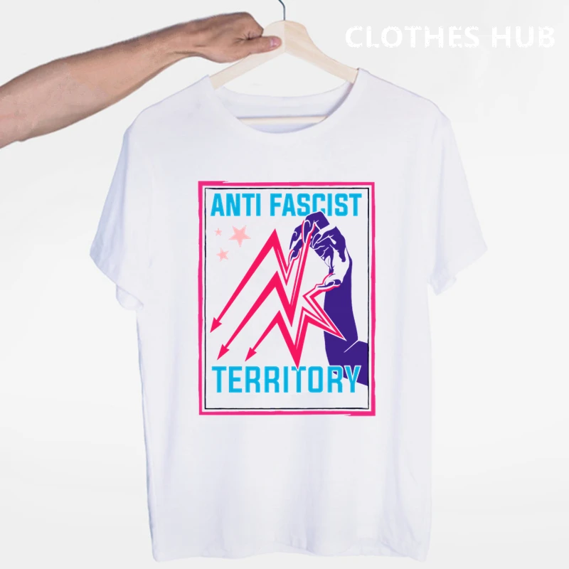 

ANTIFA Antifascist Anarchy Anarchist T Shirt Loose Short sleeves T-Shirts For Men Cool T Shirts