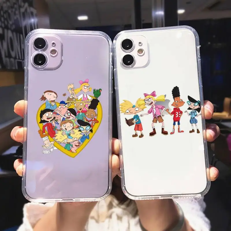 

Transparent Hey Arnold Phone Case For iPhone 12 Mini 11 Pro XS Max X XR 7 8 Plus