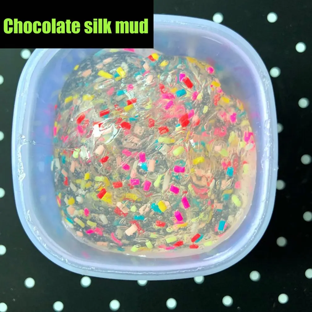 Candy Fruit slime пушистая клейкая масса антистрессовая детская игрушка Sludge DIY No Borax Fun ультра-легкая антипригарная ручная головоломка игрушка случайный Слим