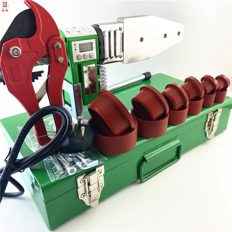 

Φ20-63mm 1000W Digital Display Fuser PPR PB PE Adjustable Temperature Hot Melt Machine PPR Welding Machine 42mm Pipe Cutter