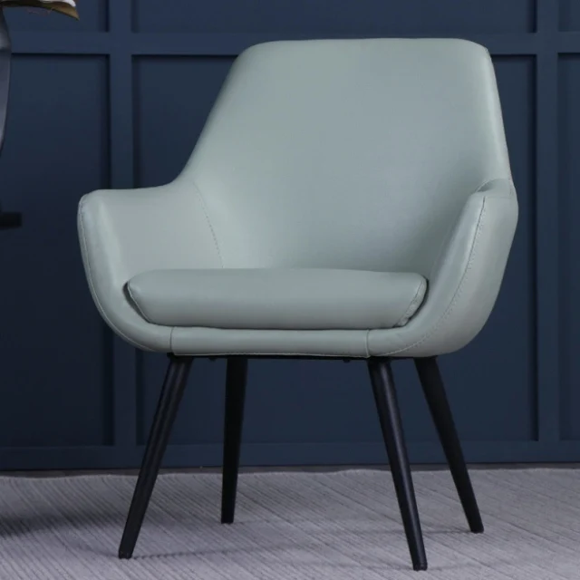 Скандинавский Диван зеленый кожаный одиночный кофейный стул современный