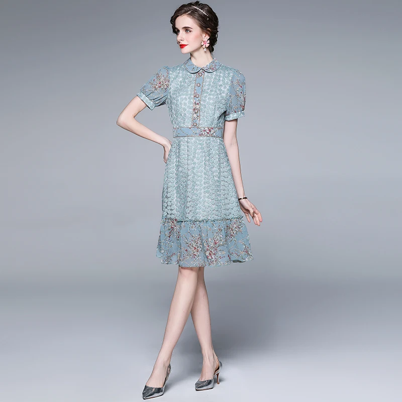 ZUOMAN женское летнее элегантное платье с вышивкой рубашка Женский высокого