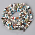 3-5 мм Красочные естественный неправильной формы материалы каменная крошка гравий бусины для изготовления ювелирных изделий DIY браслет ожерелье аксессуары бусины