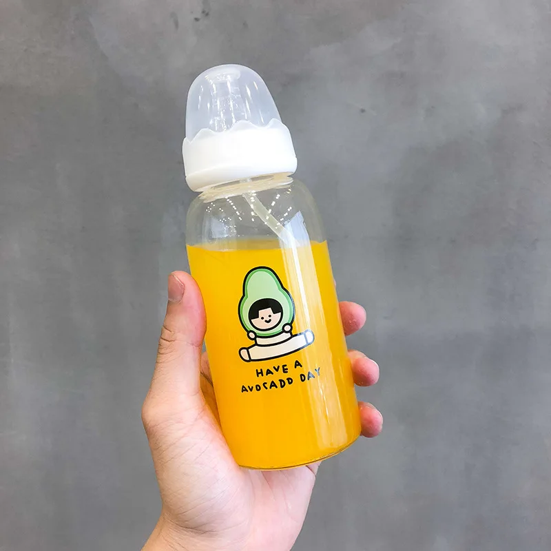 Детские бутылочки Avent бутылка с мультяшным РИСУНКОМ ДЕТСКОЕ стекло соломенной