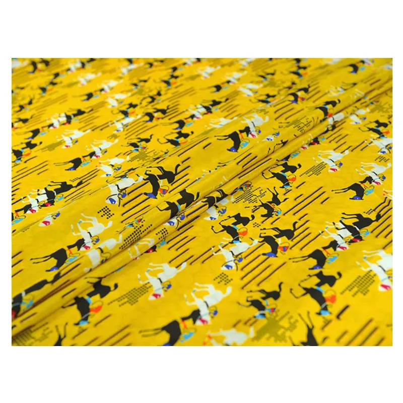 

Natural 100% mulberry silk material fabric 138cm width printed crepe de chine drape anti-wrinkle shirt sewing fabric for dress