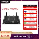 Промышленный мини-компьютер без вентилятора i7 10510U, мягкий роутер 6 гигабит ЛВС, AES-NI 4 * USB3.0 Rs232 pfSense OPNsense VPN, брандмауэр, мини-компьютер