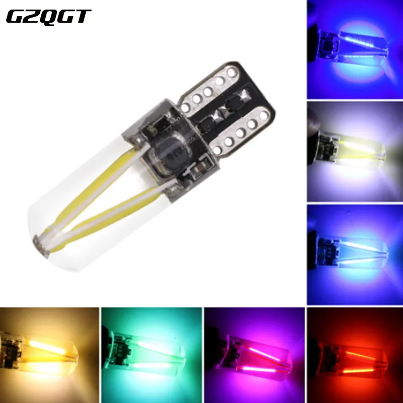 100x Canbus безошибочный W5W led T10 cob стеклянный автомобильный светильник Светодиодная