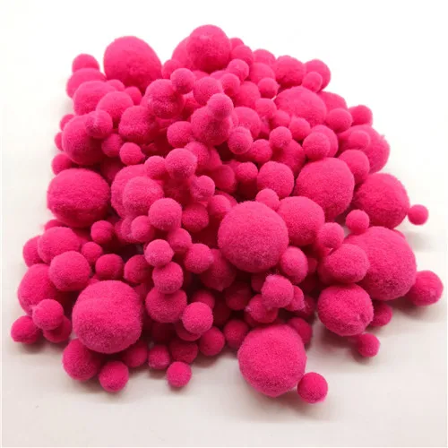 color14 rose red 20 г 8 до 30 мм смешанный размер 46 Цвет помпон помпоны мех плюшевый шар для шитья на ткани ремесло DIY свадебные украшения, аксессуары - Цвет: color14 rose red