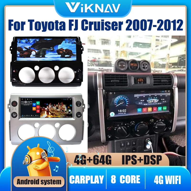 

Автомагнитола для Toyota FJ Cruiser 2007-2012 с Gps-навигацией, DVD, мультимедийным проигрывателем, Android, радио, аудио, Авторадио, головное устройство