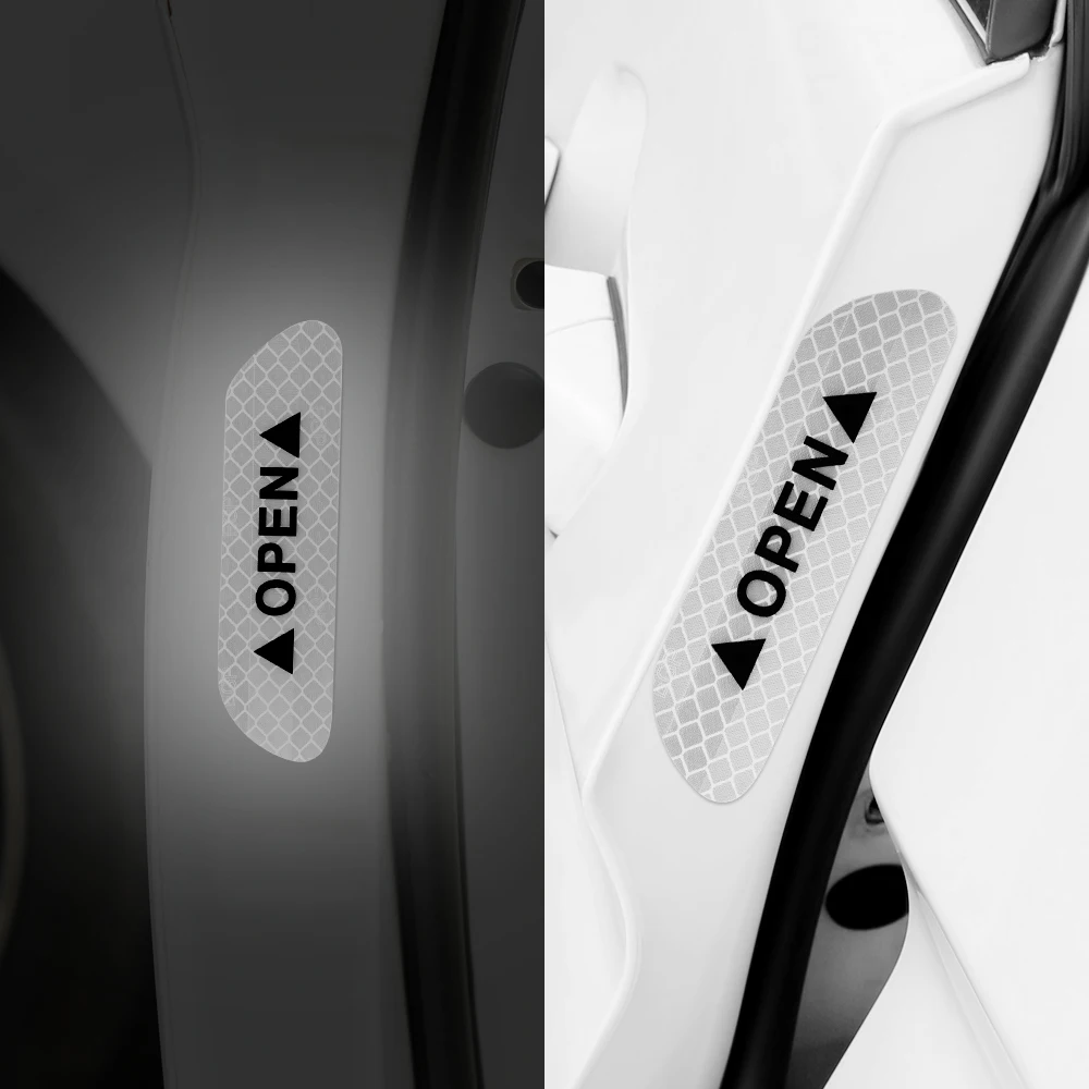 4 шт./компл. Светоотражающая наклейка на дверь автомобиля для Volvo Ford Focus VW JETTA MK6 GOLF