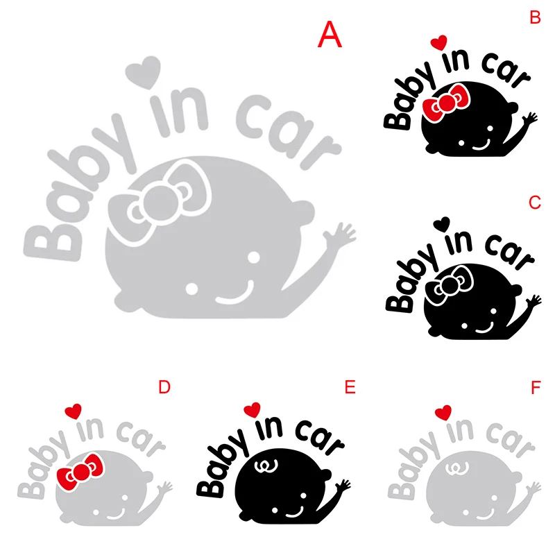

Car Styling 3D Cartoon Stickers Baby In Car Warming Car-Sticker Baby On Board High Quality Dewtreetali