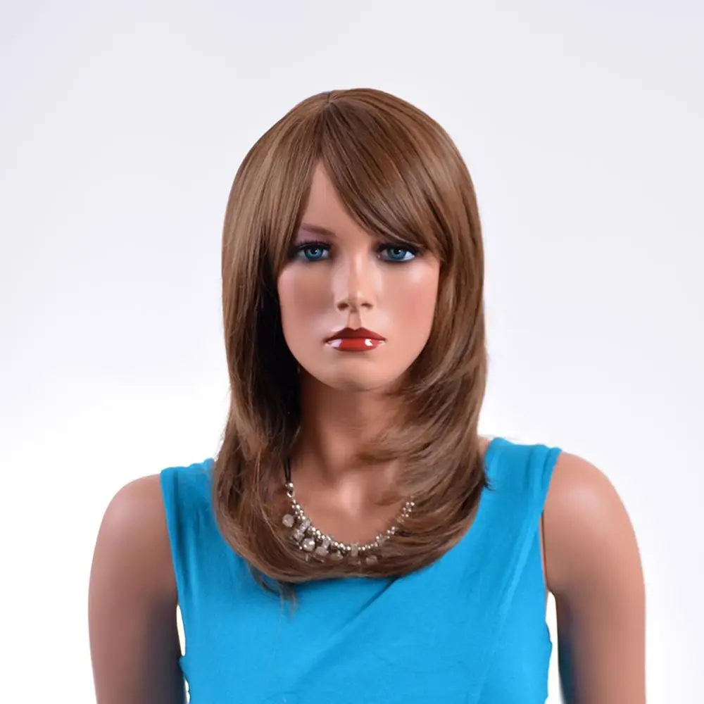 

Длинные Многослойные натуральные волнистые парики для белых женщин длиной плеч синтетические парики для женщин хайлайтер парики