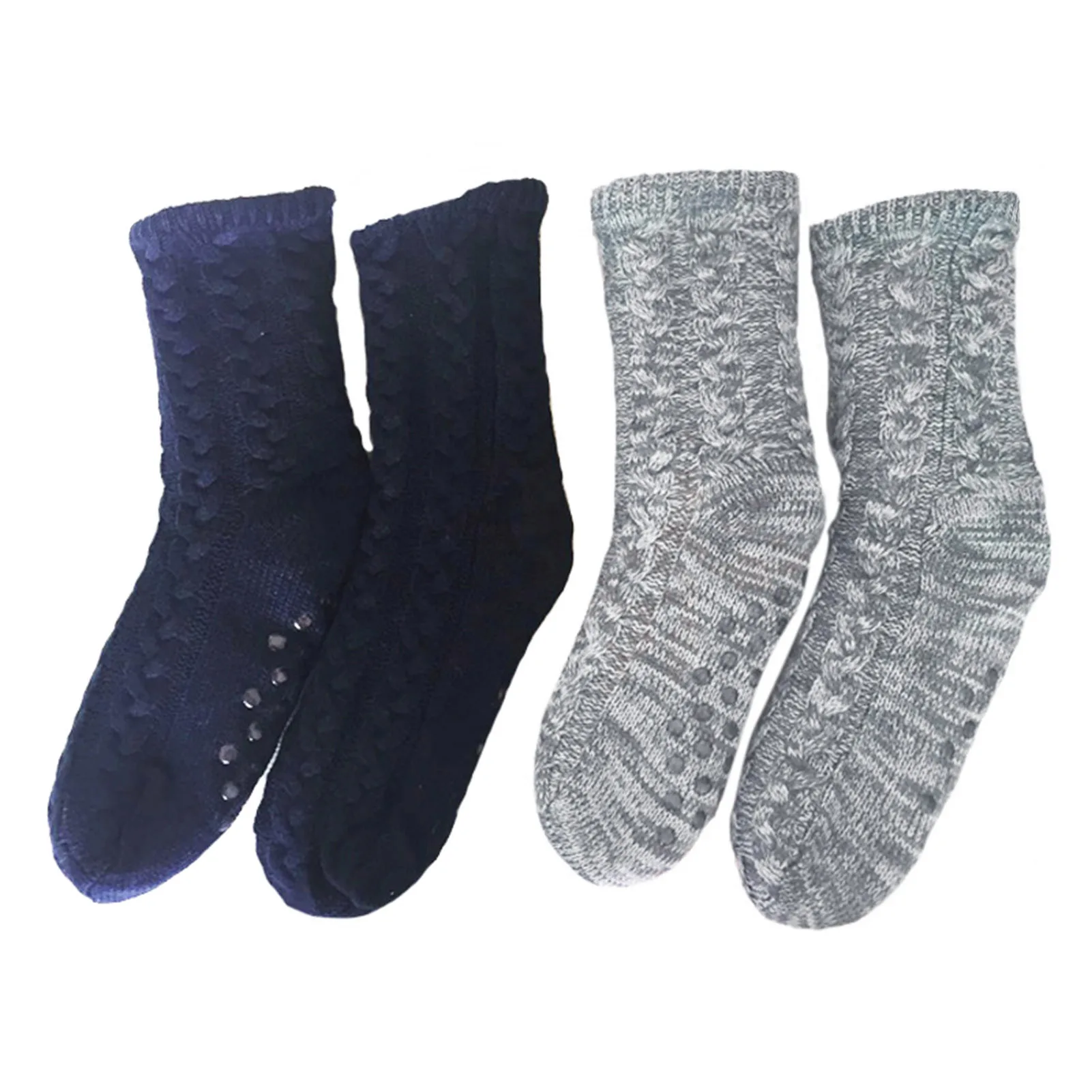 

Men Winter Socks Plush Thick Warm Soft Non-Slip Mid-Calf Home Floor Socks Hosiery Christmas Gifts
