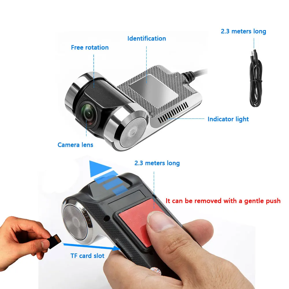 

Podofo HD Dash Cam Dvr Dash Camera Car DVR video surveillance ADAS Dashcam android dvr Car recorder Night Version Auto Recorder