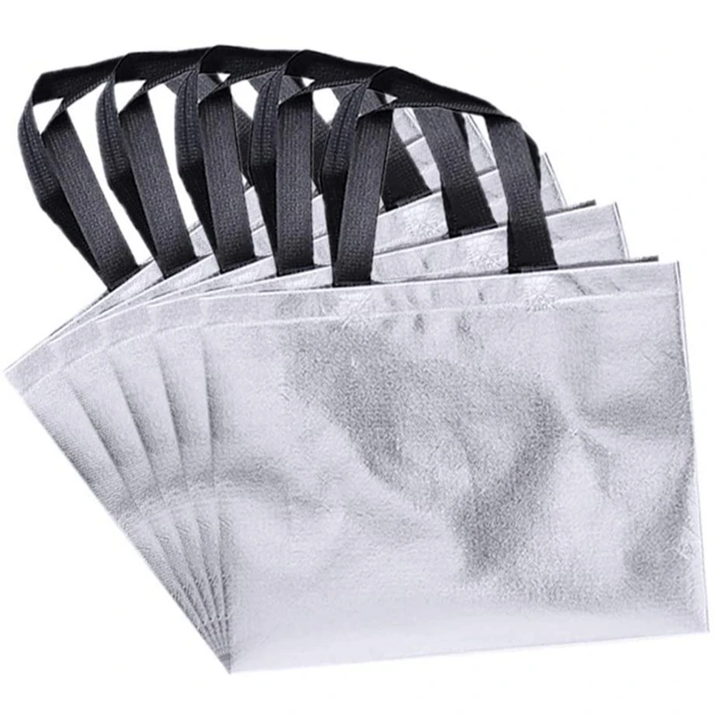 

12 Pack Grocery Bag,Multipurpose Non-Woven Large Tote Bag with Handle,Eco Reusable Present Bag for Party/Shopping