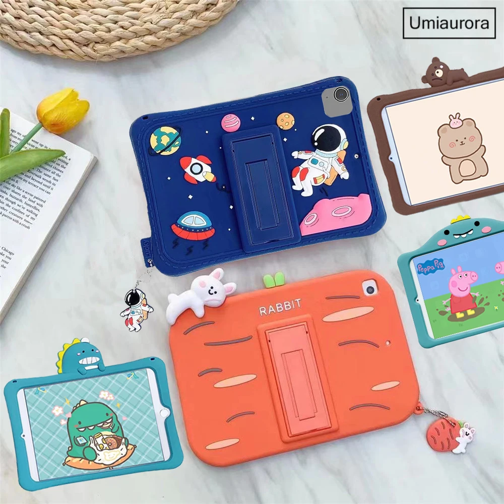 

Kids Cartoon Cover For iPad 7th 8th 10.2 Pro 11 9.7 10.5 2018 2017 Air 1 2 3 4 10.9 2020 Mini 5 2019 Silicone Tablet Case Funda