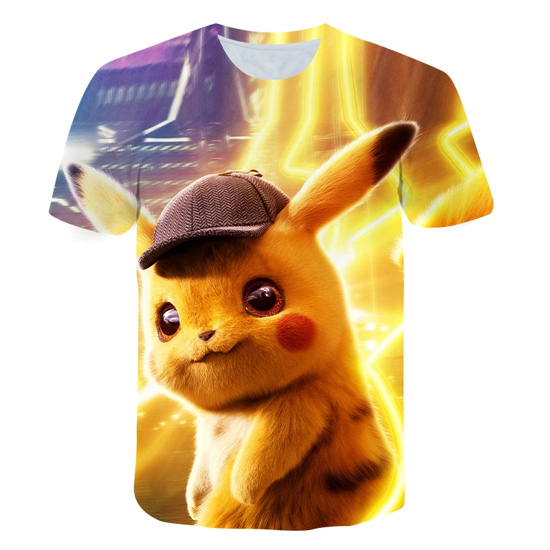 

Summer Kids T-shirts Short Sleeve Funny Pokemon T shirt Boys Children Clothing 2021Summer Baby Girls Clothes Street Clothes