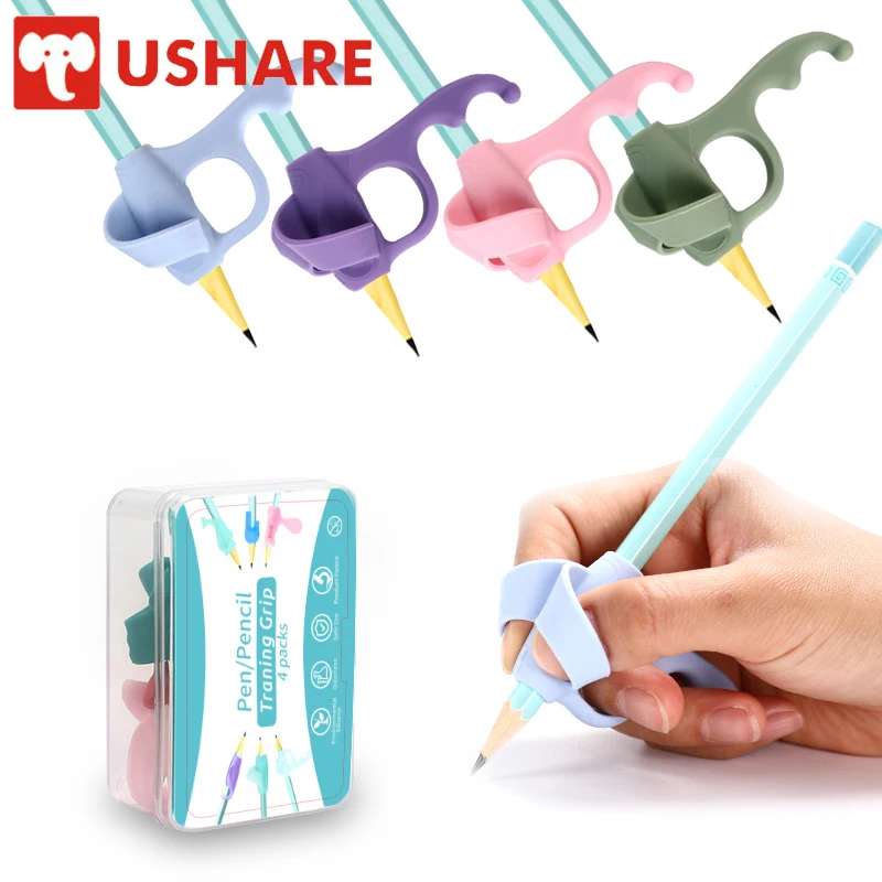 

Ushare 4pcs Pencil Holder Professional Pencil-topper Children Writing Appliance Pencil Handle Grips Stationery for Beginners Set