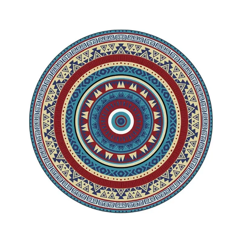 Богемный ковер для дома гостиной геометрический этнический стиль круглый