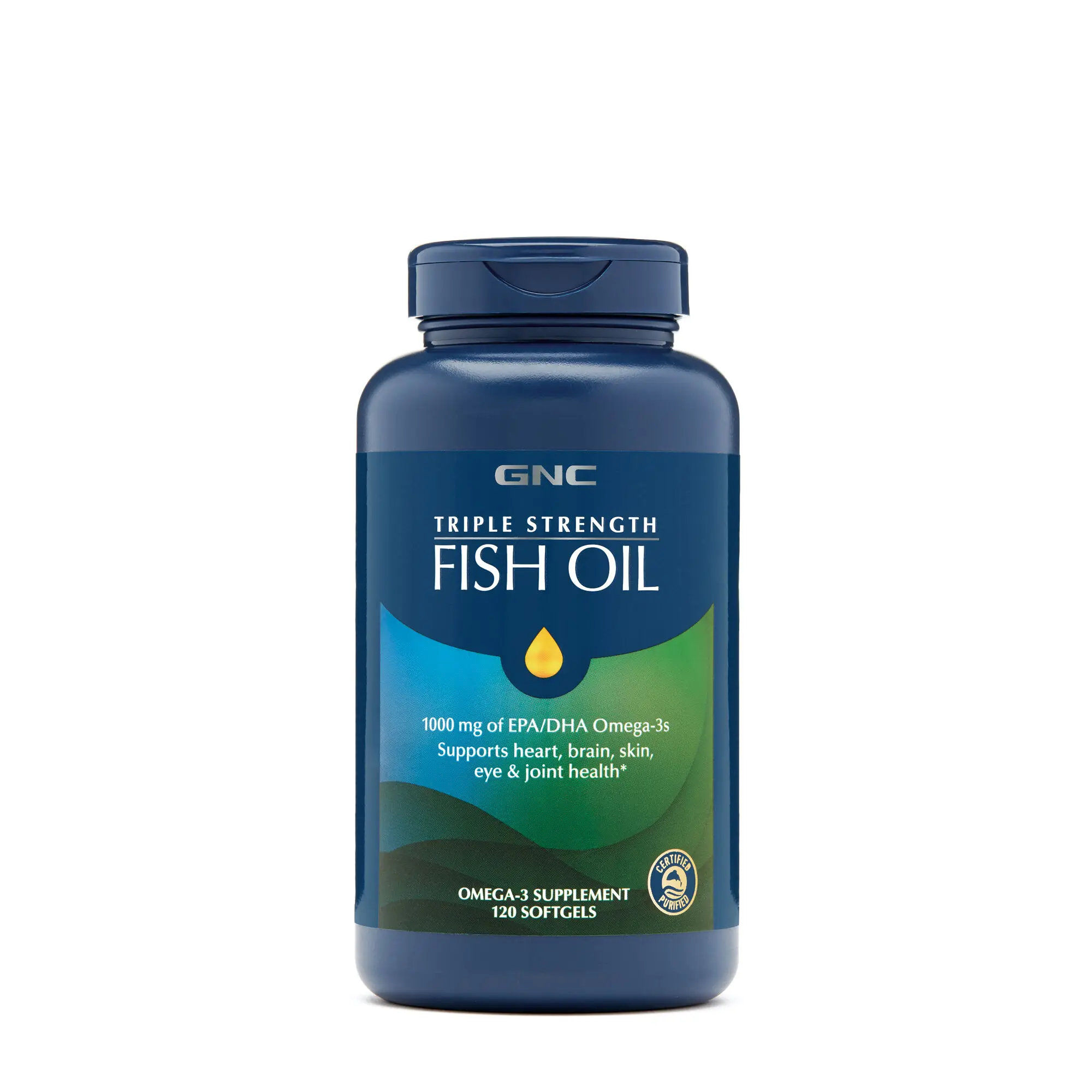 

TRIPLE STRENGTH FISH OIL 120 softgels EPA DHA Omega-3 for heart brain skin eye joint cardiovascular health FREE SHIPPING