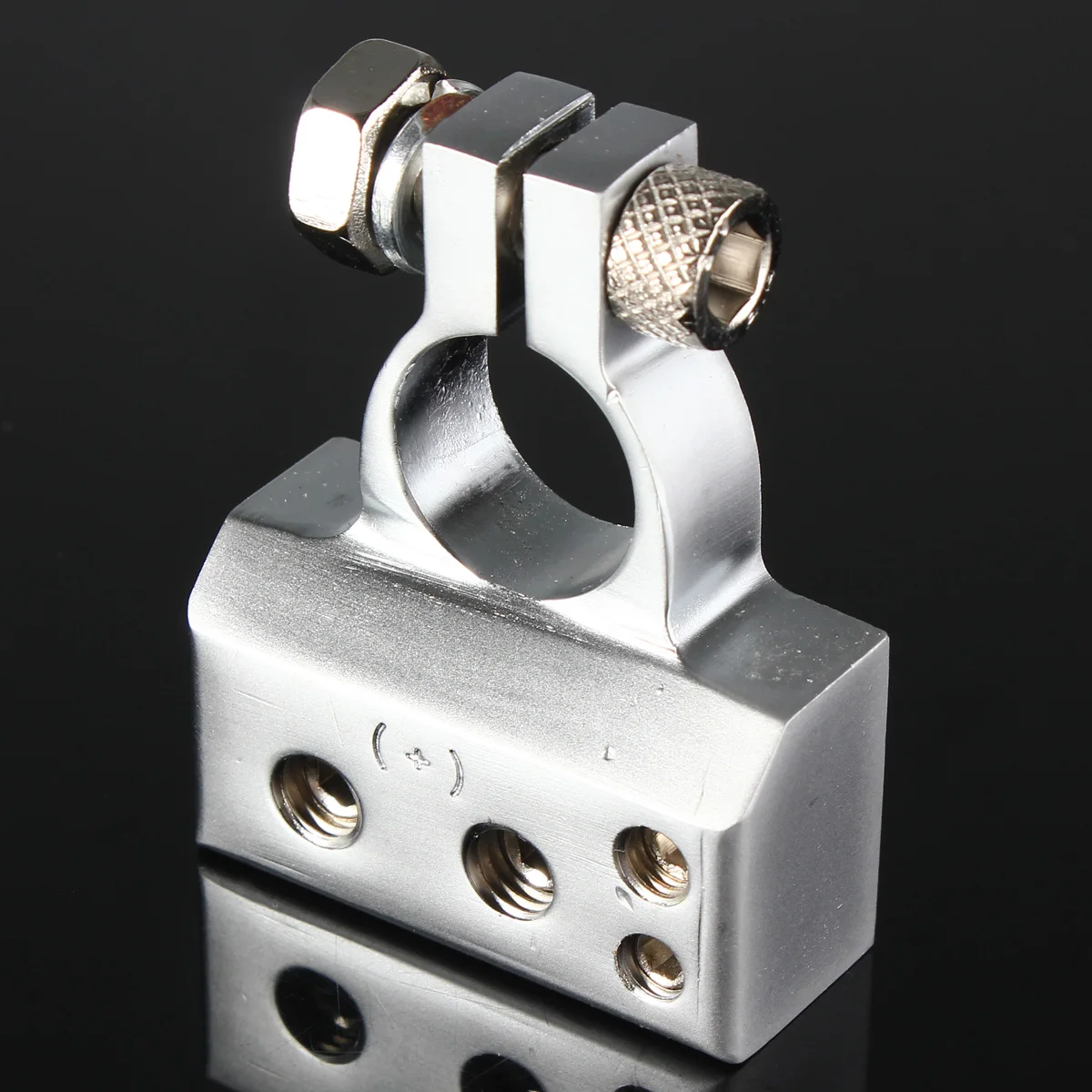 2 шт. серебряные клеммы автомобильного аккумулятора один положительный и