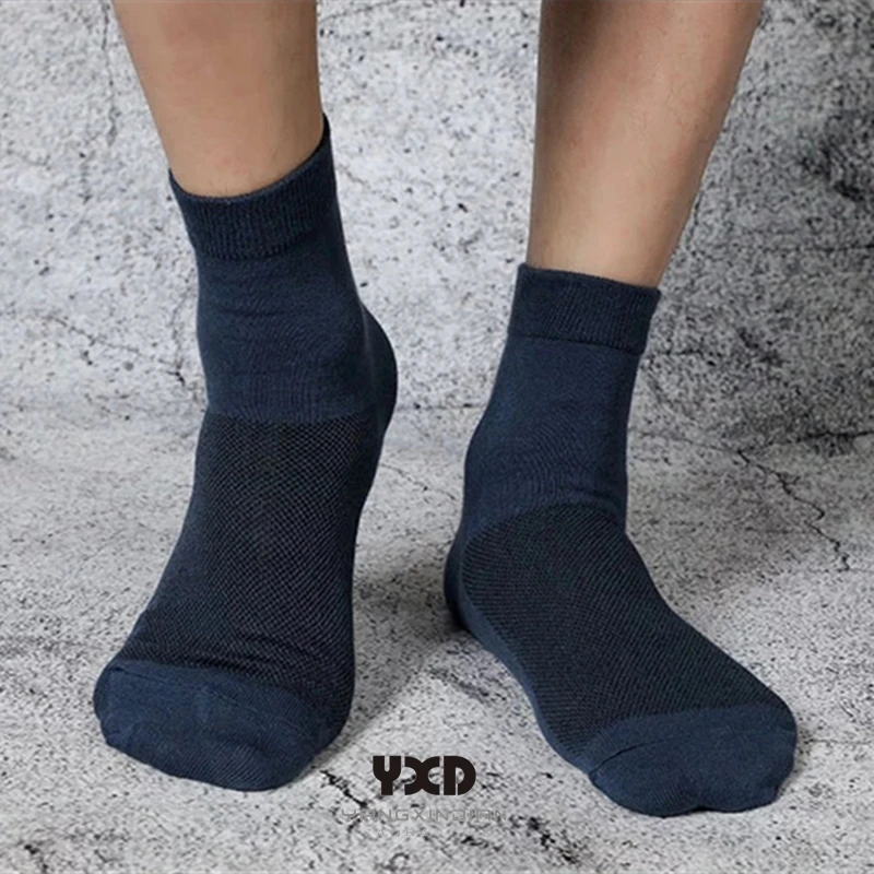 5 pairs/Men's Socks Man Cotton High Quality Casual Breathable Short Socks Men White Socks For Men Set Mesh Sports Socks Wicking