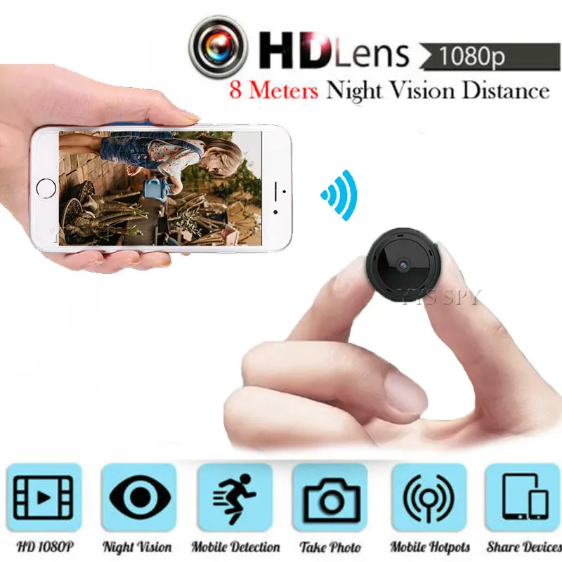 1080P Магнитная Wifi мини-камера в режиме реального времени HD видео 8 шт. датчик