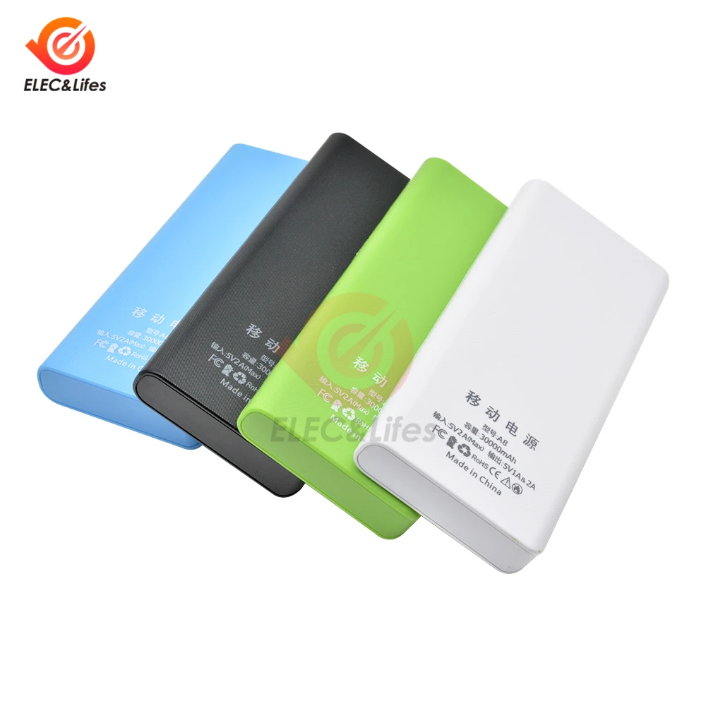 Двойной USB 5V 2.1A/ 1A 18650 Коробка для аккумуляторов сделай сам чехол зарядного