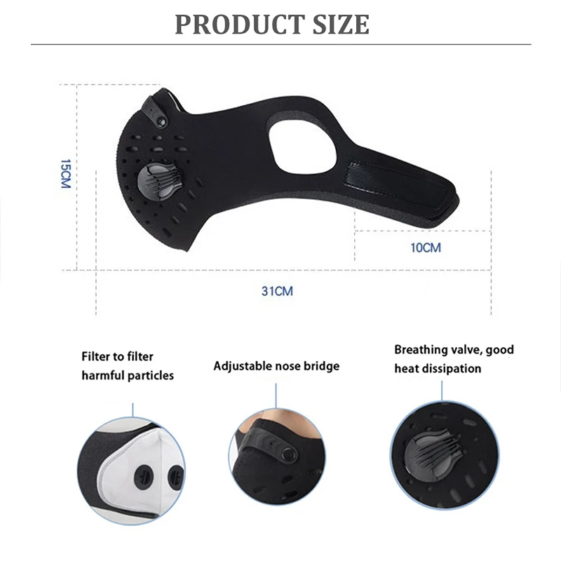 Воздухопроницаемые маски для лица с двойным воздушным клапаном многоразовые