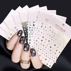 1 шт. 3D наклейки для ногтей Черные Блестящие Серебряные звезды самоклеящиеся слайдеры буквы искусство ногтей строительные аксессуары для маникюра