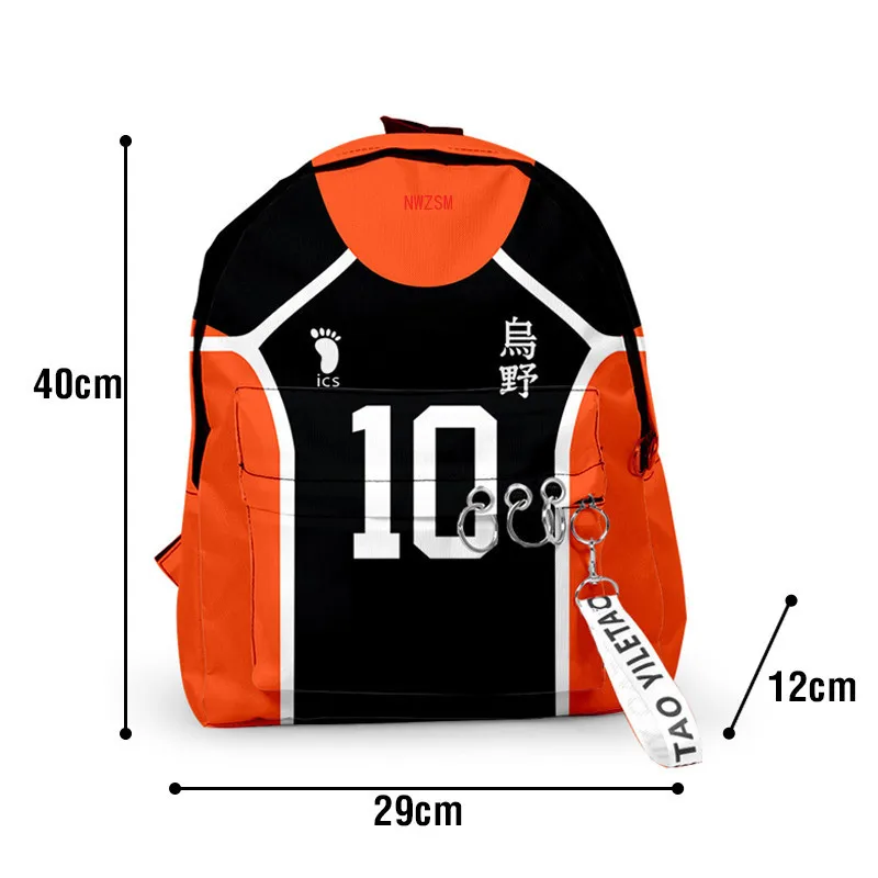 

Haikyuu!! School Bags Hinata Shoyo Backpack Canvas Bag Nishinoya Yuu 3D Backpack Bags Women Men Girls Travel Bag Notebook Bag
