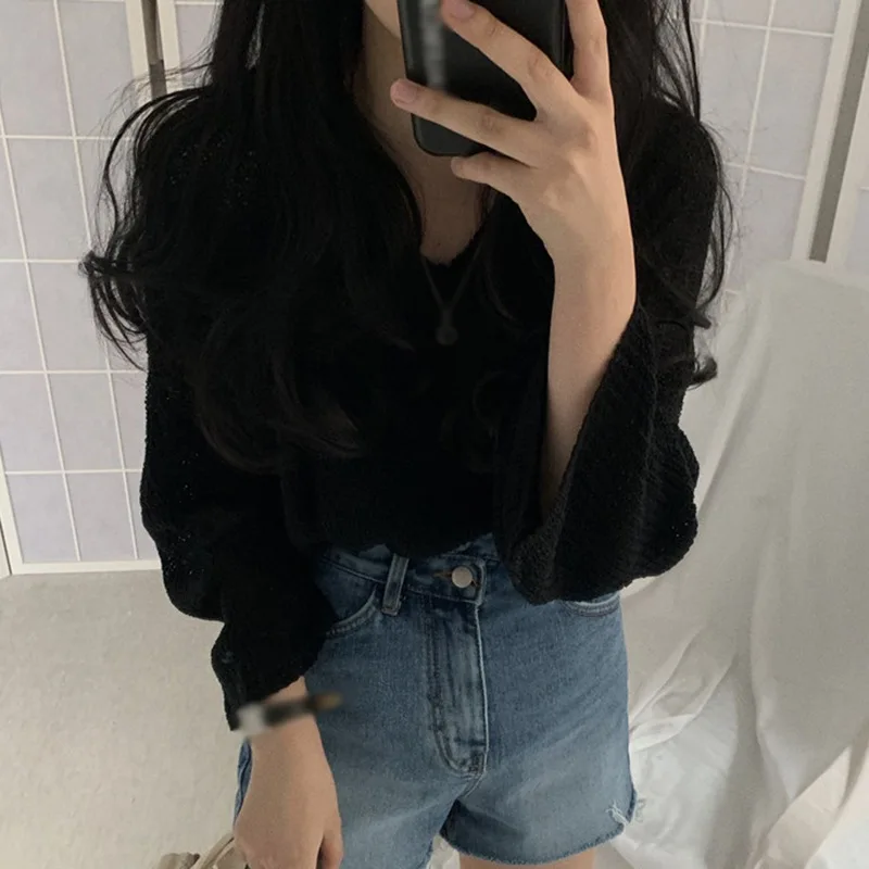 

Lazy Style Thin Long-sleeved Women's Summer Loose And Thin Sunscreen Sweater