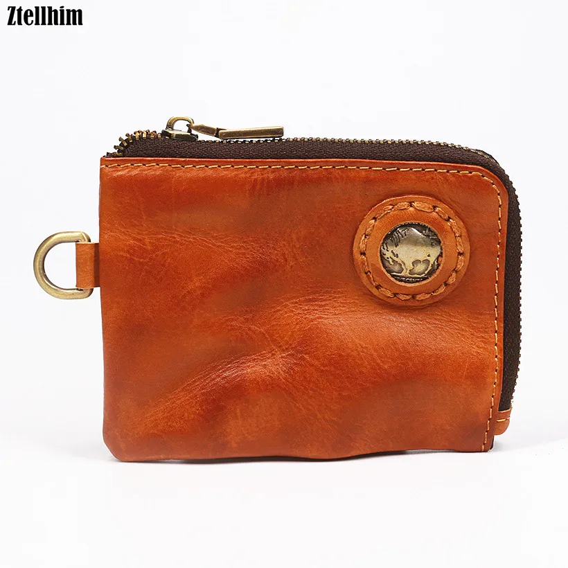 Кошелек из 2020 натуральной кожи для мужчин и женщин винтажный короткий маленький