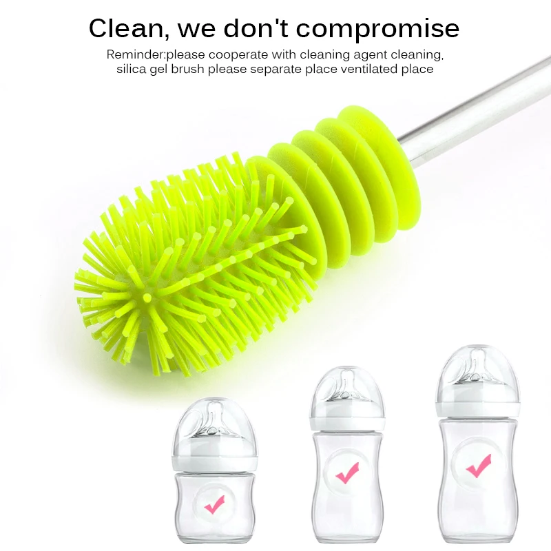 

Bottle Brush Unique Baby Bottles Scrubbing Silicone Cleaning Tool Kitchen Cleaner For Washing Cleaning