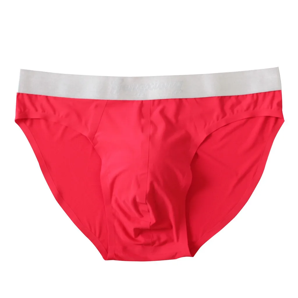 Женское нижнее белье мужские трусы бесшовные чистый цвет один кусок Ice Silk Seamles
