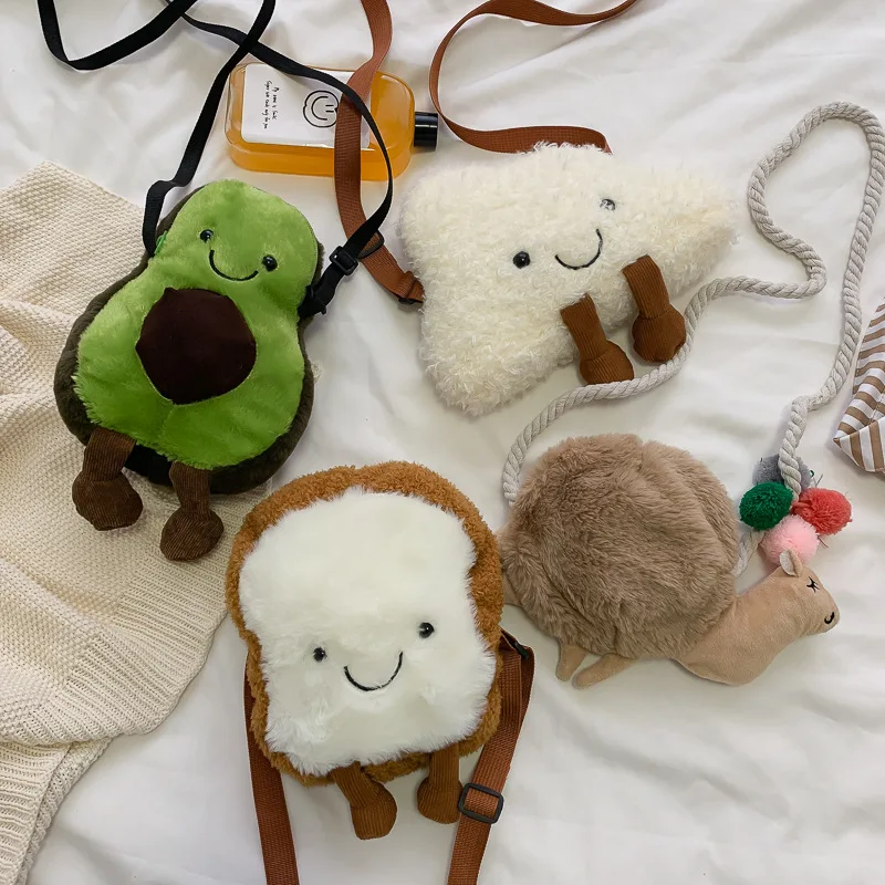 

Women Cute Cartoon Plush Shoulder Bag Kawaii Fluffy Cloth Messenger Bag Mini Soft Shopping Tote For Girl 2021 Shopper Bag Bolsa