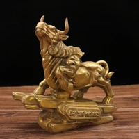 9chinese folk collection old bronze zodiac ox extra cash lucky bull gather wealth office ornaments town house exorcism