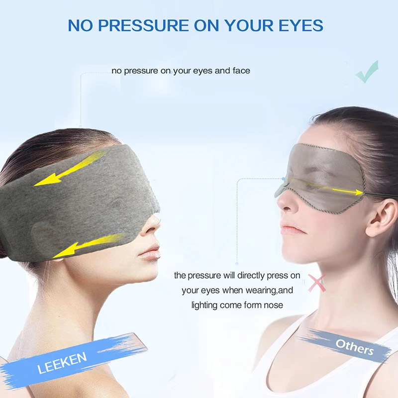 

100% Cotton Silk 3D Sleep Mask Blindfold Eye Cover Eye Patch Women Men Soft Portable Blindfold Travel Eyepatch Sleeping Eye Mask